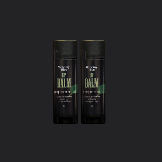 Peppermint BALM - Beeswax Lip Balm Twin Pack